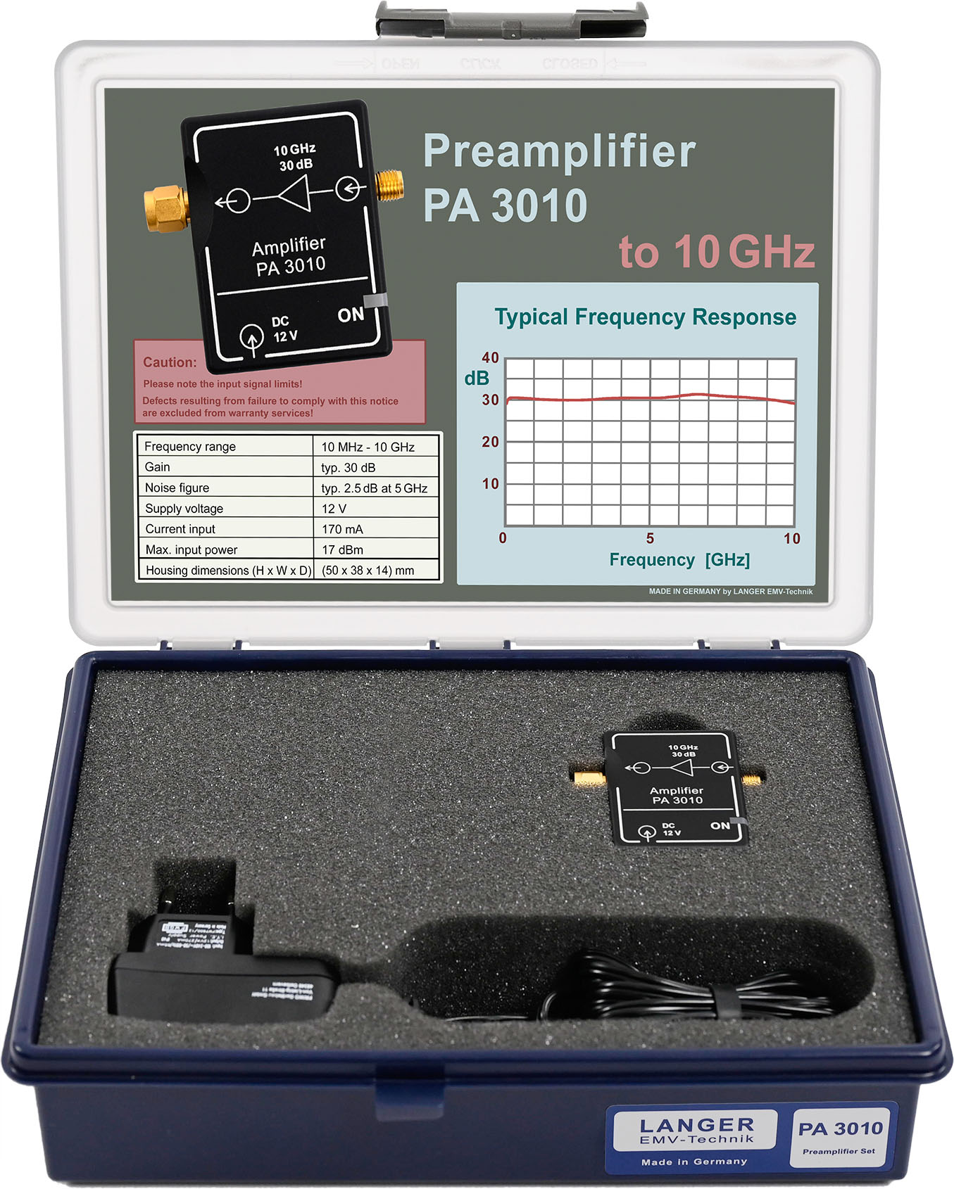 PA 3010 set, Preamplifier 10 MHz up to 10 GHz