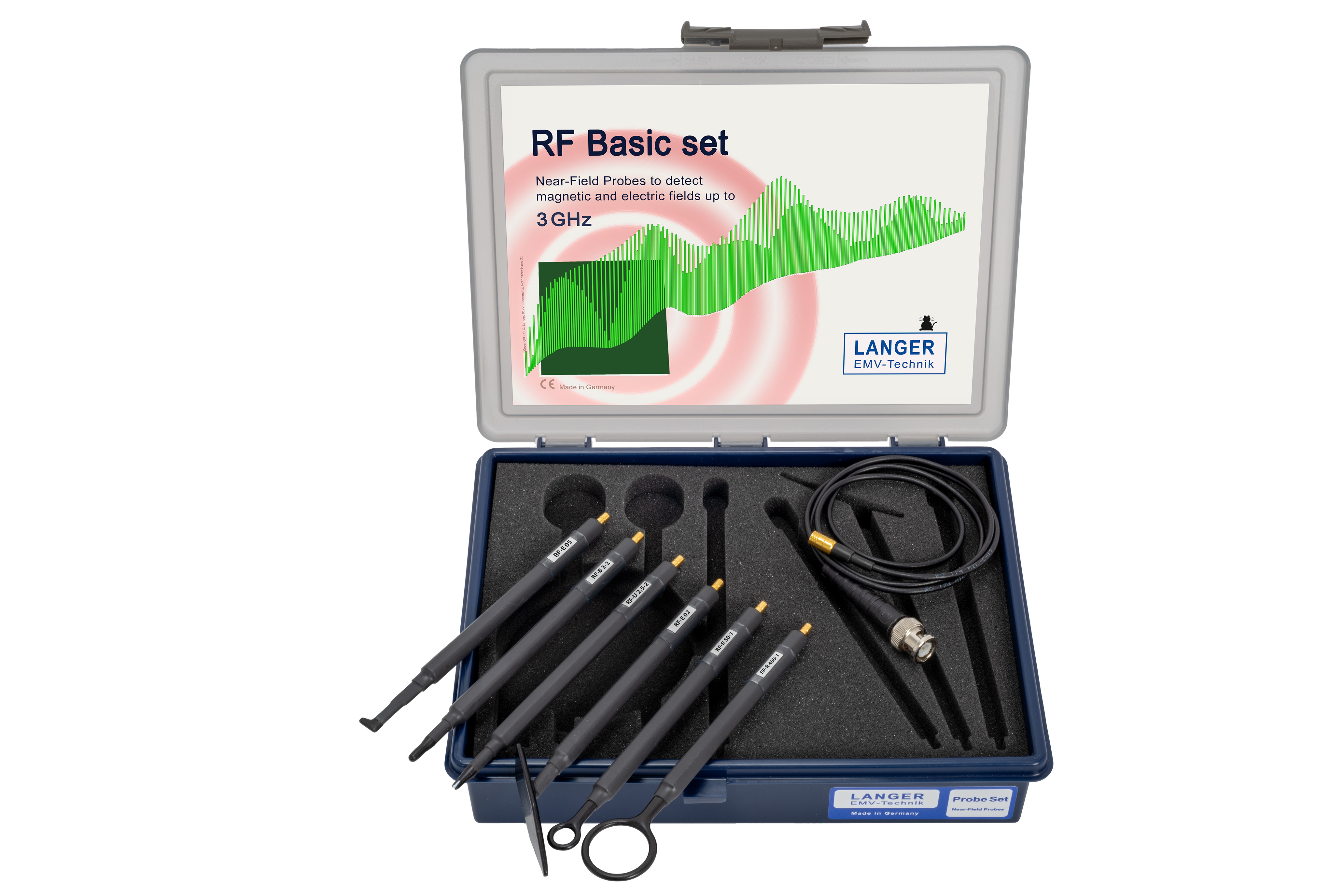 Langer EMV - RF Basic set, Basic set of near-field probes 30 MHz to 3 GHz