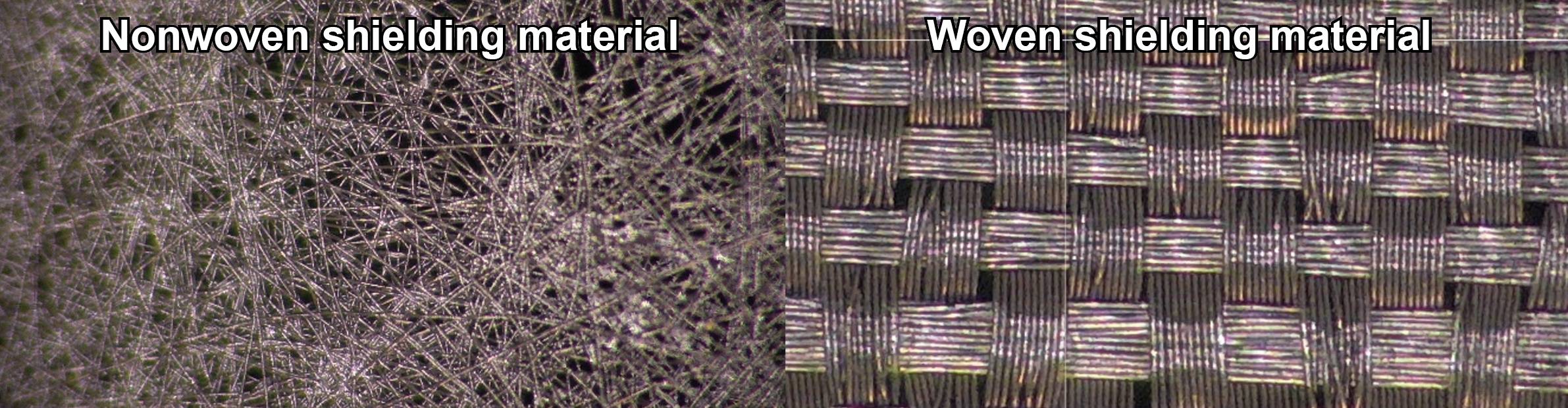 Nonwoven and woven shielding materials